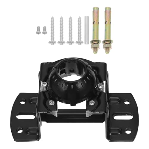 KONTONTY Soporte para Ventilador de Techo Inclinable de Metal con Gancho de Montaje de 27 Mm, Kit de Instalación con Accesorios para Porche y Sala, Soporte Ajustable para Ventiladores