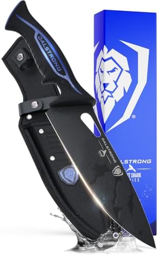 Dalstrong Chef Knife Professional - 8” - Night Shark Series - 7CR17MOV High Carbon Steel - Titanium Coated Blade - Water Outdoor & Fishing- Polypropylene Handle -w/Chef Knife Cover - NSF Certified - Thumbnail 2