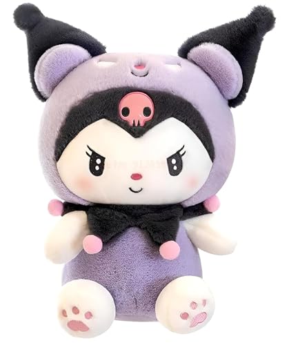 Image of Tickles Anime Cartoon Character Soft Stuffed Plush Doll Toy for Kids Boys & Girls Birthday Gifts (Color: Purple & Black Size: 35 cm)