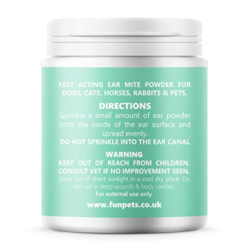 PetSol Fast Acting Ear Canker Powder (Large 30g Tub) Ear Mite Treatment for Dogs, Cats, Horses