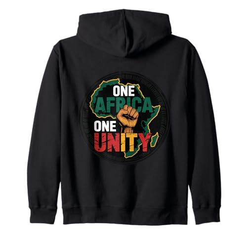 Pan African One Africa One Unity United States Of Africa Zip Hoodie