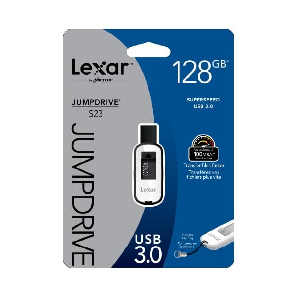 Lexar JumpDrive LJDS23-128ABNL S23 USB-Stick (128 GB, USB 3.0) Schwarz – Bild 3