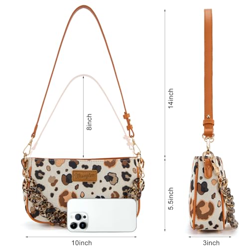 Bolso pequeño de hombro Wrangler estampado de leopardo miniatura 3