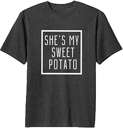 She's My Sweet Potato I Yam Shirt Thanksgiving Matching Couples Shirt for Husband and Wife Casual Short Sleeve Tops4