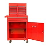WTRAVEL Rolling Tool Chest, 5-Drawer Tool Chest with Wheels &Adjustable Shelf, Tool Storage Cabinet