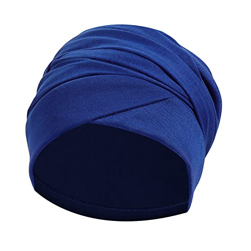 Ever Fairy Turban Head Wrap Scarf,African Women' Soft Long Scarf Shawl Hair Bohemian Headwrap Stretch Headband Tie (Royal Blue)