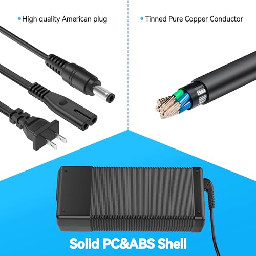 AC/DC Adapter for ALLWEI 300W 280Wh Portable Power Station Peak 600W Solar Generator 78000mAh CPAP Backup Lithium Ion 12V 8A Battery Pack SGR-PPS300-2 Supply Battery Charger - Image 4