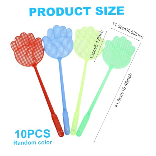 Matamoscas de plástico multicolor pack de 10 piezas ligeras para oficina y cocina 5
