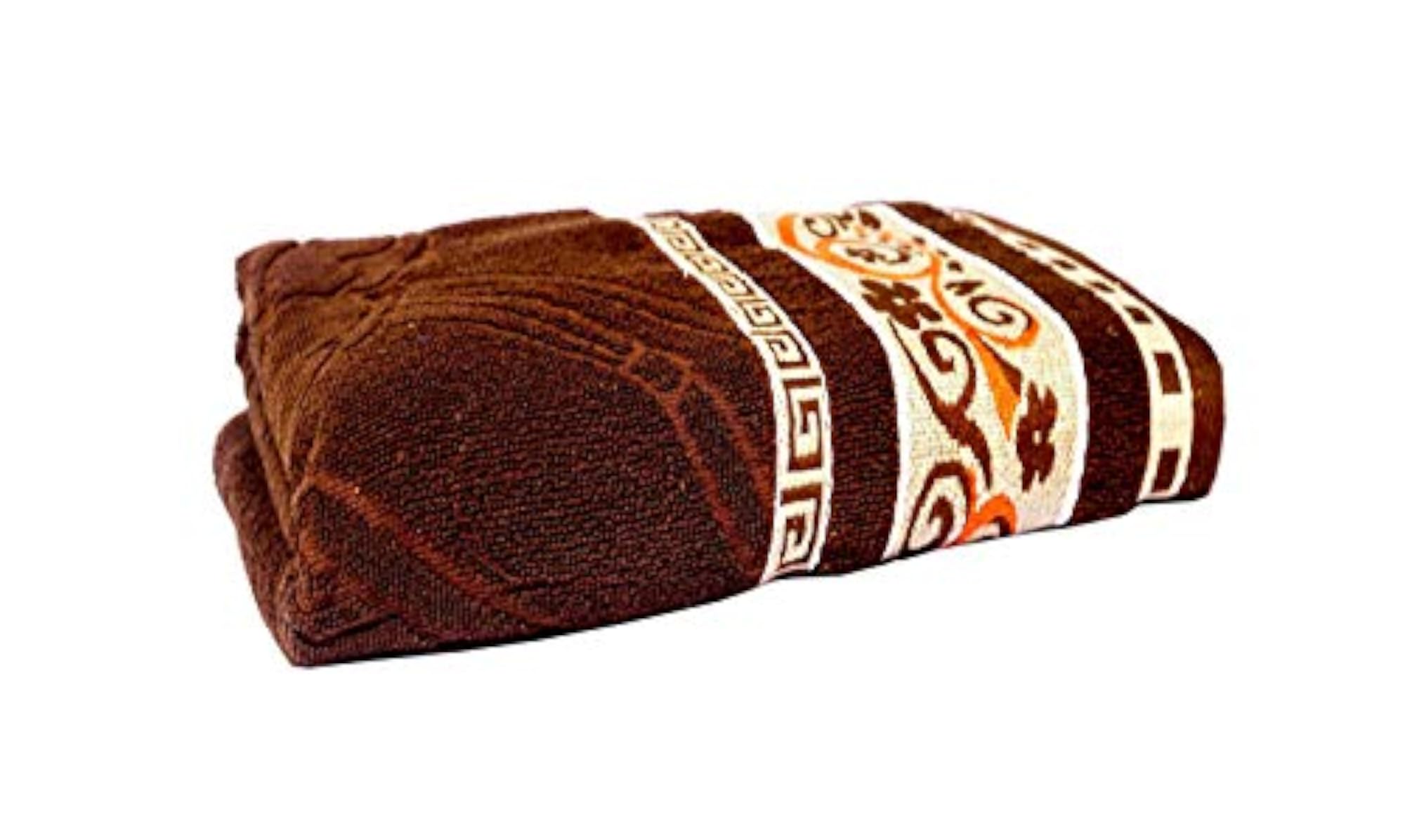 Embroidered Border Cotton Bath Towels - Pack of 4