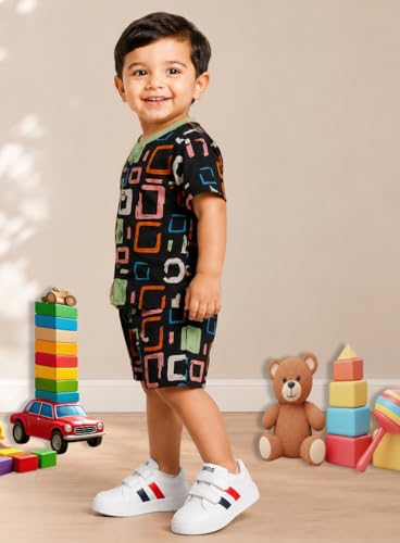 Image of 3BROS Baby Boys & Baby Girls Cotton Hosiery Clothing Set Half Sleeves T-shirt with Matching Pants (DB20HS6027 Parent)