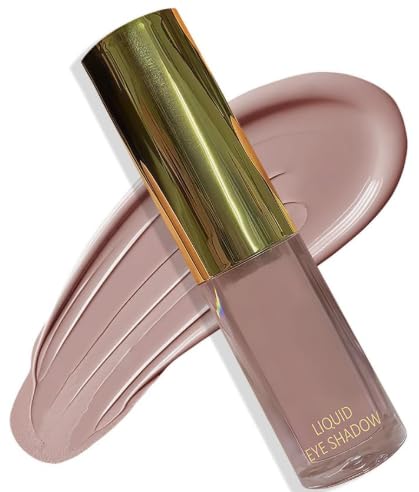 Natural Nude Brown Liquid Eyeshadow For Effortless Daily Makeup - Long-Lasting Waterproof Matte Cream Eyeshadow, Smooth Textured Buildable Formula Easy (3#Nude Driftwood Brown)