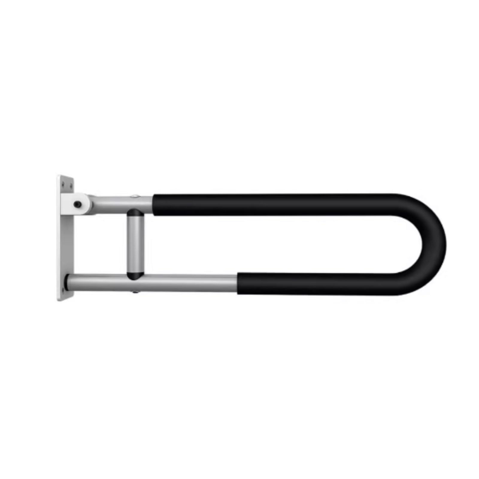 Bezproblemowy aluminiowy uchwyt łazienkowy dla seniorów starszych uchwyty ścienne wytrzymały uchwyt prysznicowy składany uchwyt łazienkowy oszczędza miejsce (4 cm)