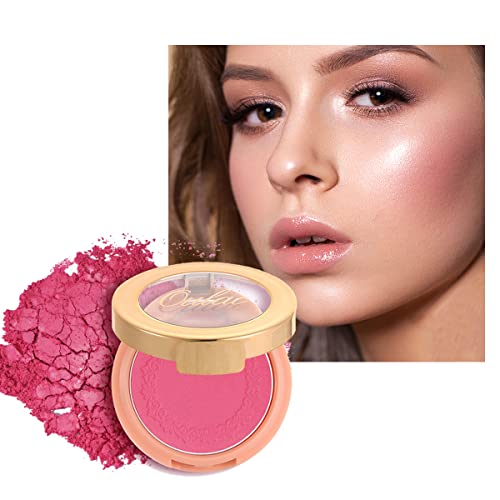 Oulac Matt Rouge Rot Rose Pinsel Puder,Hochpigmentiert, Langlebig,Vegane Tierversuchsfreie Kosmetik,Für Verschiedene Hauttypen Geeignet, Augen Kosmetik 1er Pack, 4,8 g, Dance with me(06) Cover
