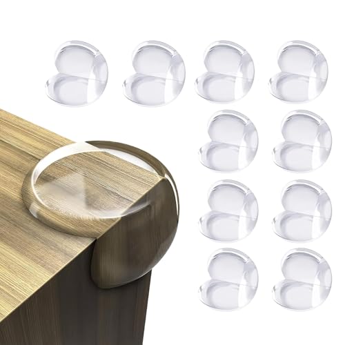 Image of Shivstor 3 PCS Baby Corner Protector Transparent Soft Silicone Edge Guards for Furniture Round Corner Guards for Table Desk Cabinet Pre-Taped 3M Adhesive Baby Proofing Safety Cushion (3 Piece)
