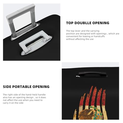 Travel Luggage Cover Vintage Mexican America Flag Combination Fashion Washable Baggage Suitcase Protector Fit For Luggage Small4