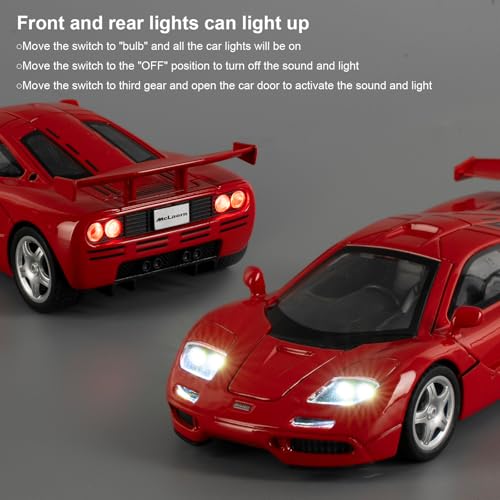 Modelo de Auto 1:32 McLaren F1 Diecast Rojo miniatura 5