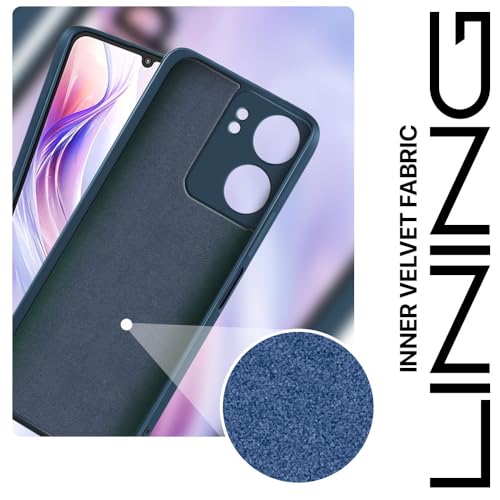 Image of WOW IMAGINE Back Cover for Xiaomi Redmi 13C 4G | Poco C65 | Ultra Slim Soft Rubberised Case | Inner Velvet Fabric Lining | Matte Silicone Flexible Mobile Case | Camera Protection - Blue