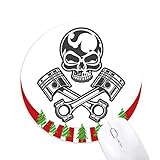 Beleuchtung Skelett Motorrad Goggles Muster Rund Gummi Maus Pad Weihnachtsdekoration