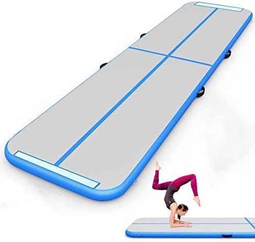 10ft Inflatable Gymnastics Mat Air Floor Track Tumbling Gym Mat Fitness Flooring Mat Yoga Mat Exercise Mat Yoga Martial Arts Mat for Home Outdoor Training Use