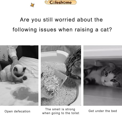 3-Tier Cat Cage Enclosure with Litter Box - Large Indoor Pet Playpen, DIY Design Cat Villa, 71cm L x 37cm W x 106cm H, Ideal for Cats & Kittens