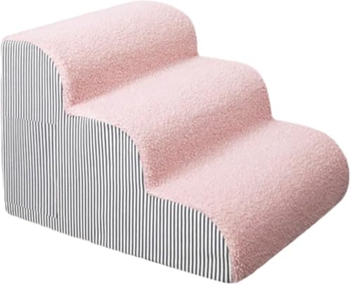 CokBluペット用階段 クッション付き高弾性スポンジ 子犬用ペダル兼犬用登りはしご ソファ用ペットステップ ペット用ランプ階段 傷防止 耐摩耗性 滑り止め 防水 取り外し可能洗える 家庭用小型犬猫用