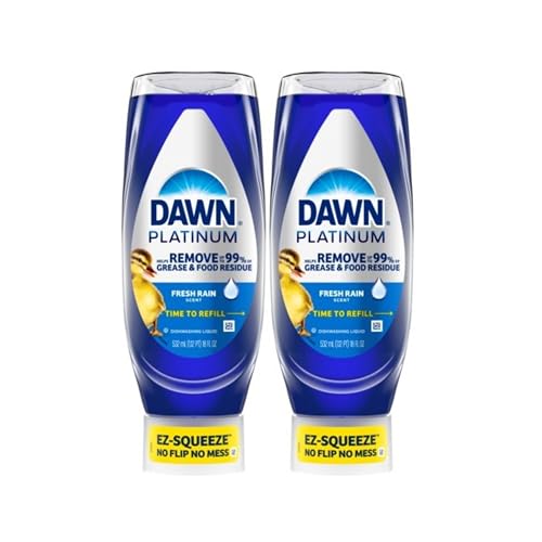 Dawn Platinum EZ-Squeeze Dish Soap, Dishwashing Liquid, Fresh Rain, 2x18oz Bundle - image 9