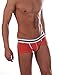 Croota Mens Underwear, Low-Rise Boxer Brief, Satin Accented Waistband, MH01M Dark Orange