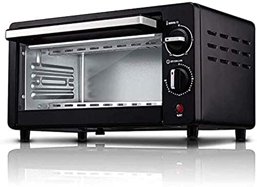 Mini four électrique et grill noir compact multifonction avec minuterie de 60 min