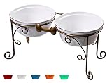 BestVida Sparks Elevated Dog Bowls, Dog Bowl Stand for Large Dogs, Raised Dog Bowl with Double Premi