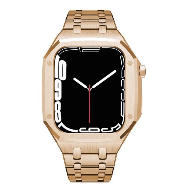 Bracelet de luxe pour Apple Watch - Acier inoxydable de 45 mm style haute horlogerie