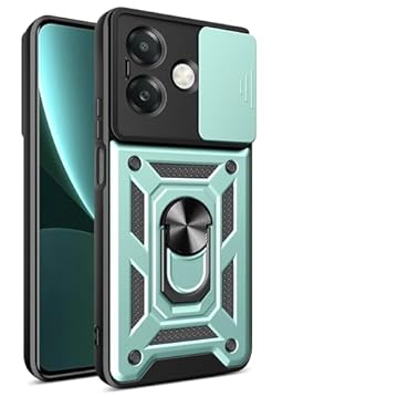 Kukoufey Capa compatível com Oppo A60 5G, compatível com Oppo A40 4G, com capa de lente de câmera deslizante compatível com Oppo A3 5G (Índia) CPH2683 / A3x 4G/5G (Índia) CPH2641 CPH2681 Capa verde