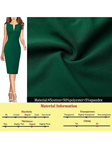Image of VFSHOW Womens Front Zipper Work Business Office Bodycon Dress Elegant Professional Career Church Party Pencil Sheath Dress