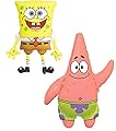 Toyland® Pack Of 2 - Spongebob Squarepants and Patrick Star Foil Balloons - 1 x 29 Inch Spongebob & 1 x 36 Inch Patrick Shaped Character Foil Balloons