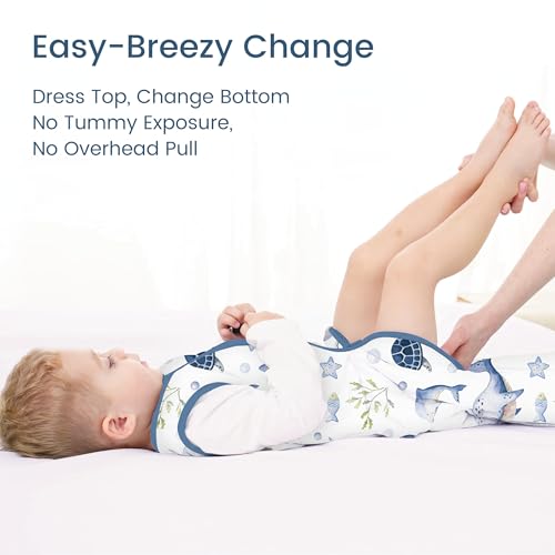 Image of 1.0 TOG Sleep Sack 6-12-15 Months, Ultra Soft Sleeping Bag, Premium Baby Wearable Blanket with 2-way Safe Zipper All Season Sleep Sack, 1 Pack(Ocean Animals)