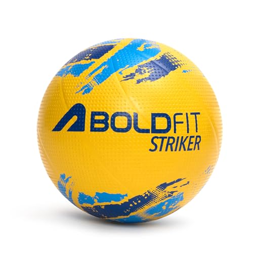 Image of Boldfit Volleyball Standard Size for Men and Women Sports Volley Ball with Free Pin Strong Grip Vollyball Original Brand Volleyball for Boys Super Volly Ball - Striker Yellow