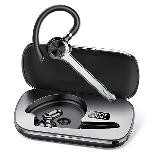 Hoxe Auriculares Manos Libres V5.3,100H Hablar Manos Libres (Conducir/Negocios/Oficina), HD CVC8.0 Auricular Bluetooth Inalámbrico con Doble ENC Cancelación de Ruido Mic Mute