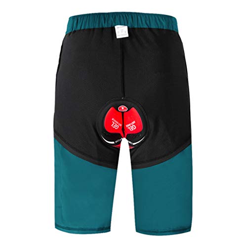 LEIPUPA Calções de Ciclismo com Ajuste Largo. Roupa Interior de Corrida de Bicicleta Meia Calça com