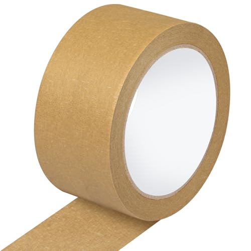 Image of Brown Painters Tape - Brown Masking Tape 2 Inch Wide - Multi-Surface, Smart Adhesion, Indoor & Outdoor - Paint Tape for DIY, Labeling, Art, Car, General Purpose - 90FT Total