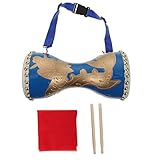 MILISTEN Chinesische Taille Trommel Rindsleder Chinesische Folk Tanz Erwachsene Taille Schlagzeug Percussion Instrument Trommeln Handtrommel Für Kinder Musical Lernen Rhythmus Blau 14Cm