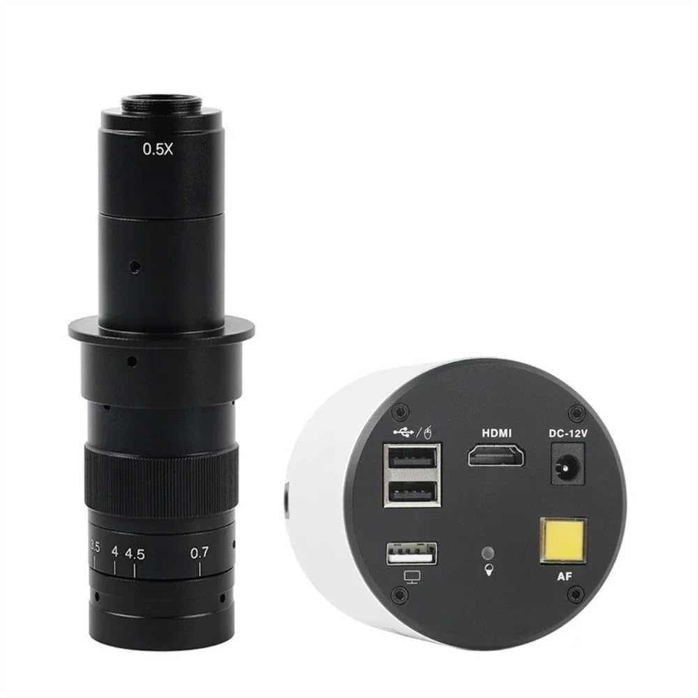 Microscope HDMI 1080P 60FPS USB Type-C IMX307 Industrial Autofocus Measuring Video Microscope Camera C Mount U Disk Recorder Soldering with 180X Lens