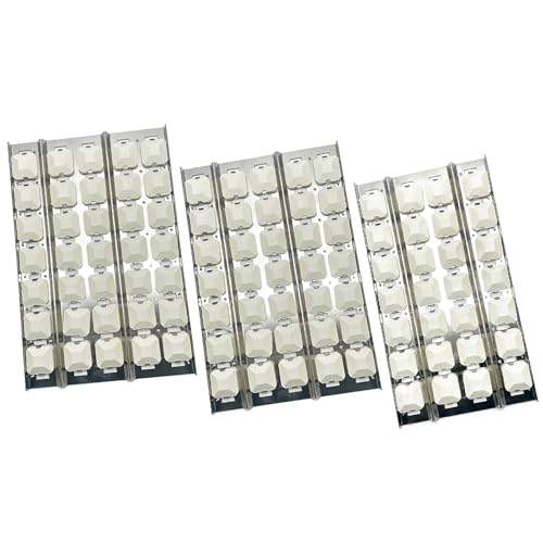 Tmozyar 19 1/4 Stainless Heat Plates with Briquettes Tray Grate Tray Clips Replacement for Lynx 30 42 and 54 Series Grill