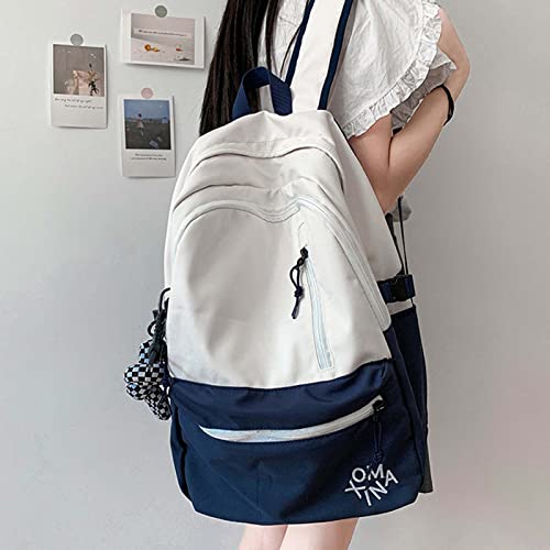 Kawaii Backpack Cute Backpack with Muppet Pendant My Melody Backpack Cute Aesthetic Backpack (blue)2