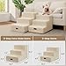 Dog Stairs for Small Dogs & Cats, 3-Step Non-Slip Pet Steps for Couch Sofa and Chair, Beige, 13.6