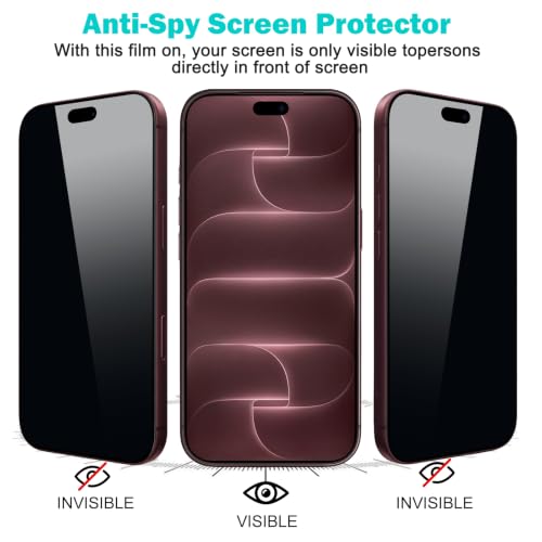 PEHAEL for iPhone 18 Pro Max Privacy Screen Protector Camera Lens Protector - image 4