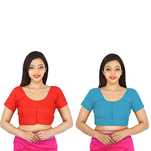 Image of Namita Women's Rubia Cotton Solid Half Sleeve Blouse
