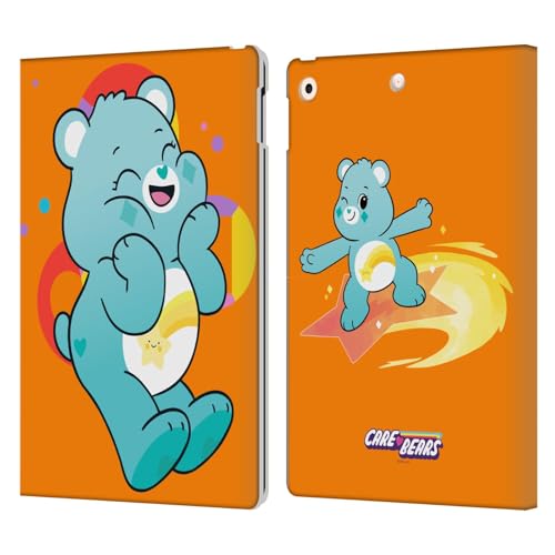 Housse iPad 10.2 en cuir avec support et fentes cartes motif Care Bears