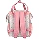Depesche 13330 TOPModel Juicy - Rucksack in Creme und Rosa, mit Model Motiv und buntem Muster, Tasche mit verstellbaren Trägern