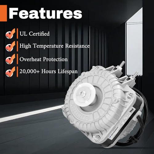 YZF18-25 Fan AC Motor 120V 60HZ 18W 1.01A 1550 r/min, 4 Shaded Pole Motor Replace W0301905 YZF6-13 YZF10-20 for Small Ventilation Equipment, Refrigeration Equipment Radiator Evaporator - Image 3