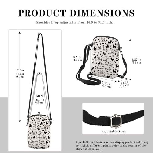 GJTIM Yorkie Mom Gift Yorkie Dog Gift Best Yorkie Mom Ever Yorkshire Terrier Gift Makeup Bag Dog Owner Gift (Yorkie Mom CR)2