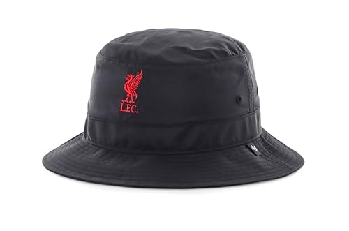 Liverpool FC Crest Bucket Hat - Official Football Gift, Men's Gift, LFC, Summer/Outdoor Wear Black